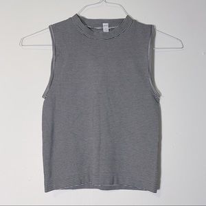 NWOT Prime Cut Fitted Micro Stripe Crop Top